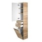 Aqualine Vega - Armoire suspendue avec panier, 400x1840x310 mm, chêne platine VG980