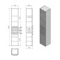 Aqualine Vega - Armoire haute, 350x1840x310 mm, chêne platine VG985