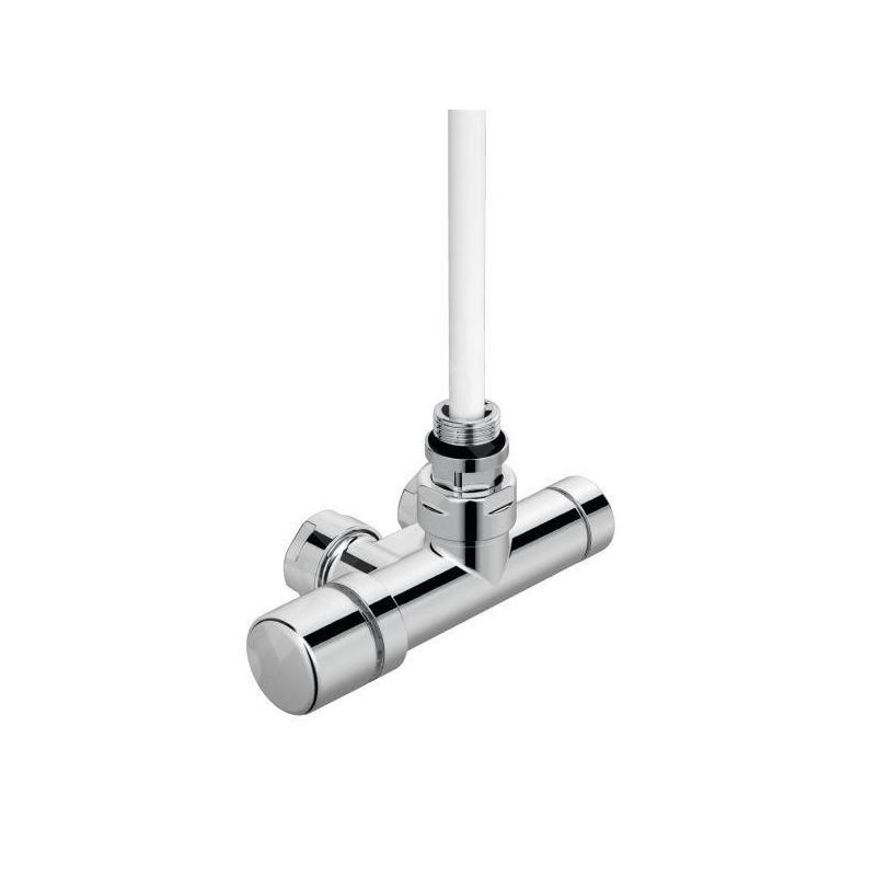 Zehnder Accessoires - Vanne d'angle 1 point SET M, 1/2, avec tête de commande à gauche, entrée à droite, entraxe 50 mm, chrome Zehnder Accessoires - Vanne d'angle 1 point SET M, 1/2, avec tête de commande à gauche, entrée à droite, entraxe 50 mm, chrome
