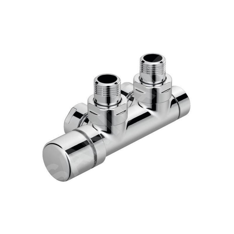 Zehnder Accessoires - Mélangeur d'angle Set Q, 1/2, avec tête de commande à gauche, entrée à gauche, distance 50 mm, acier Zehnder Accessoires - Mélangeur d'angle Set Q, 1/2, avec tête de commande à gauche, entrée à gauche, distance 50 mm, acier