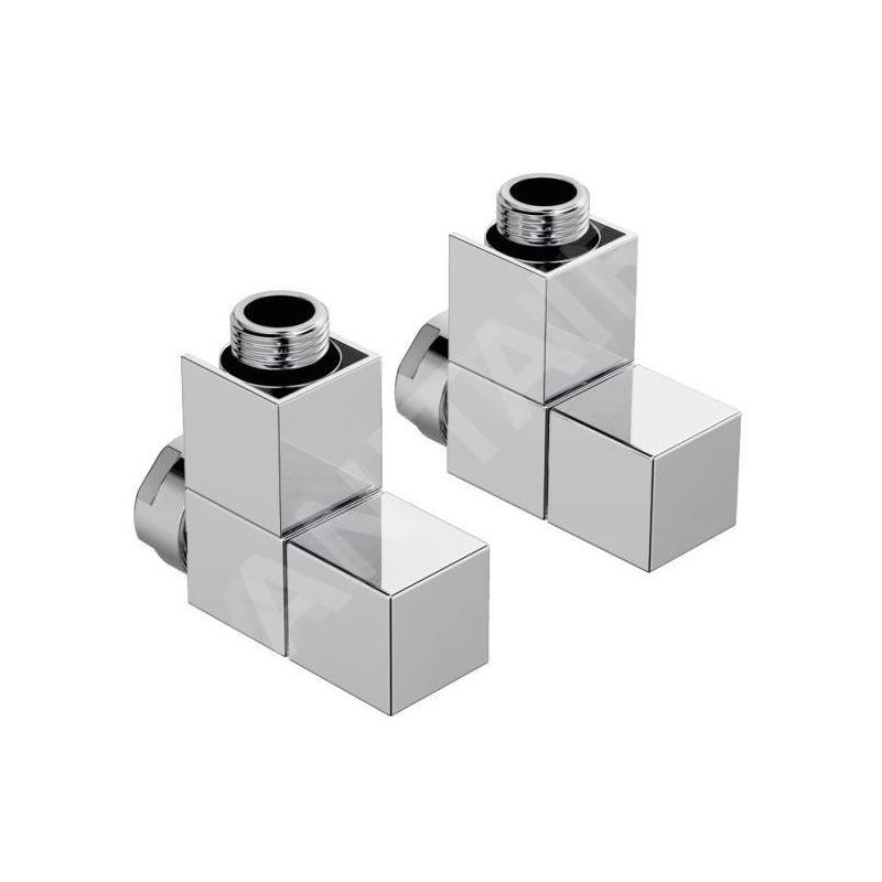 Zehnder Accessoires - Vanne d'angle SET W et raccord pour retour 1/2, avec poignée carrée, chromée 839198 Zehnder Accessoires - Vanne d'angle SET W et raccord pour retour 1/2, avec poignée carrée, chromée 839198