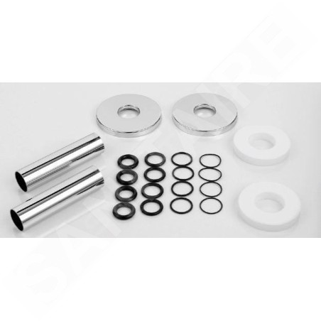 Zehnder Accessoires - Jeu de capuchons pour recouvrir le raccord au radiateur, acier inoxydable 853650