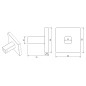Sapho Accessoires - Adaptateur carré pour connexion direct de câble au mur, inox ER140