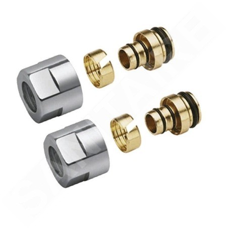 Sapho Accessoires - Raccord de serrage 1/2 pour Alupex 16 mm, chrome CP6120