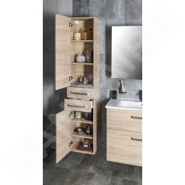 Aqualine Vega - Armoire haute, 350x1840x310 mm, chêne platine VG985