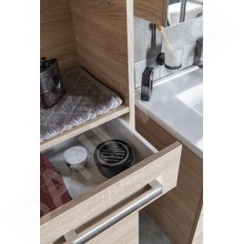 Aqualine Vega - Armoire haute, 350x1840x310 mm, chêne platine VG985
