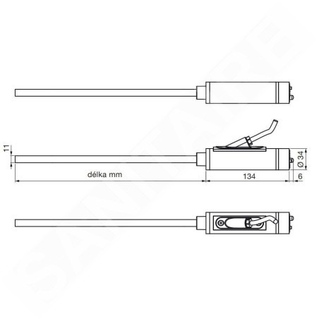Zehnder Accessoires - Barre chauffante électrique WIVAR II, 300 W, blanc 862522