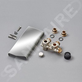 Zehnder Accessoires - Raccord Yucca, avec couvercle long, chrome 976038