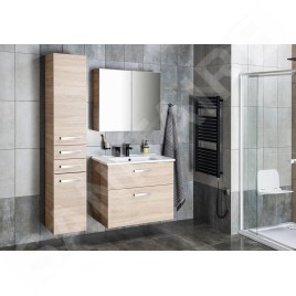 Aqualine Vega - Meuble lavabo 820x676x436 mm, chêne platine VG883