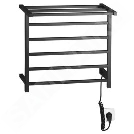 Sapho Chauffage - Séchoir électrique de serviettes Elzor 500x470 mm, 60 W, noir mat EB510