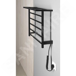 Sapho Chauffage - Séchoir électrique de serviettes Elzor 500x470 mm, 60 W, noir mat EB510