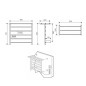 Sapho Chauffage - Séchoir électrique de serviettes Elzor 500x470 mm, 60 W, blanc mat EB500