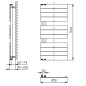 Aqualine Chauffage - Elément chauffant Mili, 450x934 mm, 381 W, blanc DC600T