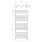 Aqualine Chauffage - Chauffage électrique Orbit-E, 600x1320 mm, 600 W, blanc ILEO36T
