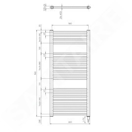 Aqualine Chauffage - Chauffage électrique Direct-E, 600x960 mm, 400 W, blanc ILE96T