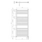 Aqualine Chauffage - Chauffage électrique Direct-E, 600x960 mm, 400 W, blanc ILE96T