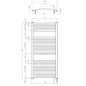 Aqualine Chauffage - Chauffage électrique Orbit-E, 450x960 mm, 300 W, blanc ILEO94T