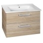 Aqualine Vega - Meuble lavabo 720x576x436 cm, 2 tiroirs, chêne platine VG873 Aqualine Vega - Meuble lavabo 720x576x436 cm, 2 tiroirs, chêne platine VG873