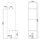 Sapho Chauffage - Corps de chauffe Tabella,  370x1590 mm, 550 W, noir mat MI1539