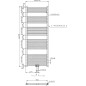 Novaservis Radiateurs - Élément chauffant droit 600 mm, chromé 600/1600/RS,0