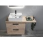 Aqualine Vega - Meuble lavabo 720x576x436 cm, 2 tiroirs, chêne platine VG873 Aqualine Vega - Meuble lavabo 720x576x436 cm, 2 tiroirs, chêne platine VG873