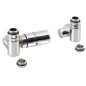 Sapho Corner Combi - Jeu de raccordement thermostatique triaxial, version gauche, chrome CP3021S