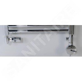 Sapho Corner Combi - Jeu de raccordement thermostatique triaxial, version gauche, chrome CP3021S