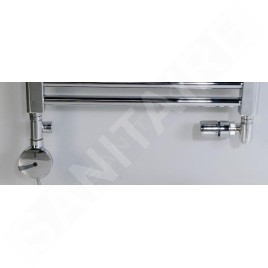Sapho Corner Combi - Jeu de raccordement thermostatique triaxial, version droite, chrome CP3022S