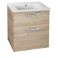 Aqualine Vega - Meuble lavabo, 620x726x436 mm, 2 tiroirs, chêne platine VG863 Aqualine Vega - Meuble lavabo, 620x726x436 mm, 2 tiroirs, chêne platine VG863
