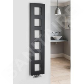 Sapho Block - Sèche-serviettes, 280x1330 cm, 353 W, noir mat IR181
