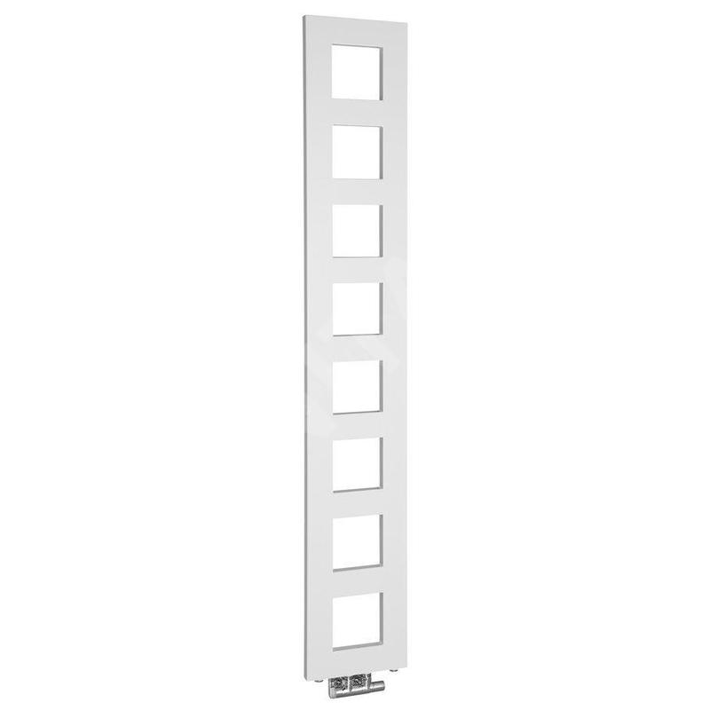 Sapho Block - Sèche-serviettes, 280x1750 mm, 461 W, blanc mat IR184