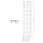 Sapho Block - Sèche-serviettes, 280x1750 mm, 461 W, blanc mat IR184
