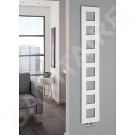 Sapho Block - Sèche-serviettes, 280x1750 mm, 461 W, blanc mat IR184