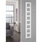 Sapho Block - Sèche-serviettes, 280x1750 mm, 461 W, blanc mat IR184