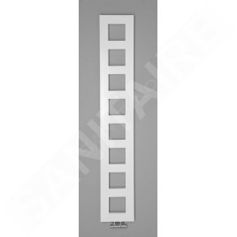 Sapho Block - Sèche-serviettes, 280x1750 mm, 461 W, blanc mat IR184