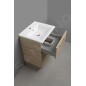 Aqualine Vega - Meuble lavabo, 620x726x436 mm, 2 tiroirs, chêne platine VG863 Aqualine Vega - Meuble lavabo, 620x726x436 mm, 2 tiroirs, chêne platine VG863