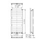 Aqualine Bondi - Sèche-serviettes 450x934 mm, 425 W, blanc DC400T
