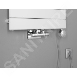 Aqualine Bondi - Sèche-serviettes 450x934 mm, 425 W, blanc DC400T