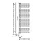 Aqualine Tubini - Sèche-serviettes 596x1454 mm, 813 W, blanc DC320T