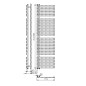 Aqualine Tubini - Elément chauffant 596x1782 mm, 1001 W, anthracite DC335T