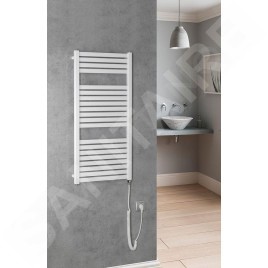 Aqualine Chauffage - Sèche-serviettes Tondi-E 450x970 mm, 300 W, blanc DE450T