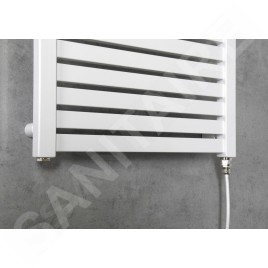 Aqualine Chauffage - Sèche-serviettes Tondi-E 450x970 mm, 300 W, blanc DE450T