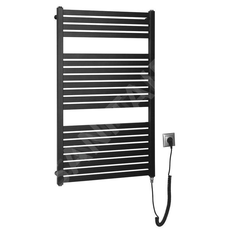 Aqualine Chauffage - Sèche-serviettes Tondi-E 600x970 mm, 400 W, noir mat DE466T Aqualine Chauffage - Sèche-serviettes Tondi-E 600x970 mm, 400 W, noir mat DE466T