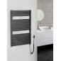 Aqualine Chauffage - Sèche-serviettes Tondi-E 600x970 mm, 400 W, noir mat DE466T Aqualine Chauffage - Sèche-serviettes Tondi-E 600x970 mm, 400 W, noir mat DE466T