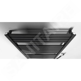 Aqualine Chauffage - Sèche-serviettes Tondi-E 600x970 mm, 400 W, noir mat DE466T