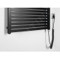 Aqualine Chauffage - Sèche-serviettes Tondi-E 600x970 mm, 400 W, noir mat DE466T Aqualine Chauffage - Sèche-serviettes Tondi-E 600x970 mm, 400 W, noir mat DE466T