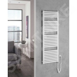 Aqualine Chauffage - Sèche-serviettes Tondi-E 450x1330 mm, 500 W, blanc DE470T
