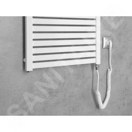 Aqualine Chauffage - Sèche-serviettes Tondi-E 450x1330 mm, 500 W, blanc DE470T