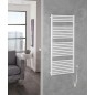 Aqualine Chauffage - Sèche-serviettes Tondi-E 600x1330 mm, 600 W, blanc DE480T Aqualine Chauffage - Sèche-serviettes Tondi-E 600x1330 mm, 600 W, blanc DE480T