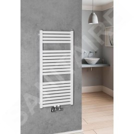 Aqualine Chauffage - Elément chauffant Tondi 450x970 mm, raccordement central, blanc DT450T